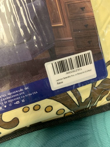 Subrtex 2 Piece Wing Chair Slipcover Coffee & Yellow Paisley - Picture 3 of 7