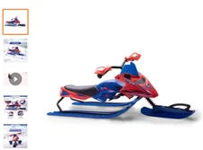 Machrus Frost Rush Snow Bike Winter Sled for Kids with Handlebar Grips, Retracta