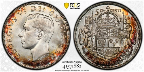 1948 Canada 50c PCGS MS64