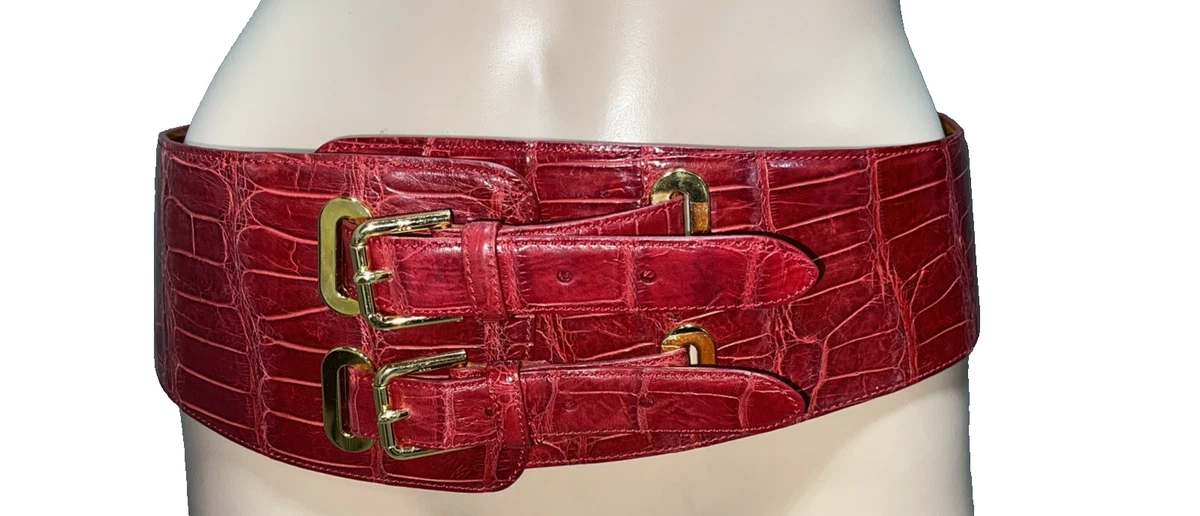 Crocodile/Alligator Size M Wide Belts for Women for sale | eBay display picture 3