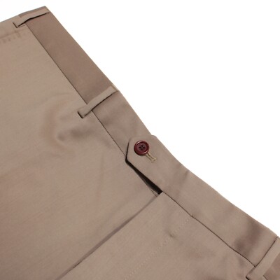 Zanella NWT Dress Pants Size 44 US Pn12 In Solid Beige Wool Blend