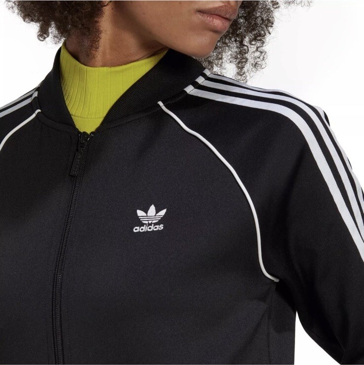 adidas★Shiny track jacket★XXL【希少サイズ・美品】 US: 4 adidas Originals Women's SUPERGIRL wet look TRACK JACKET