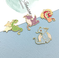 New 40 PCS Cartoon Enamel Charms Metal Pendants DIY Jewelry P04