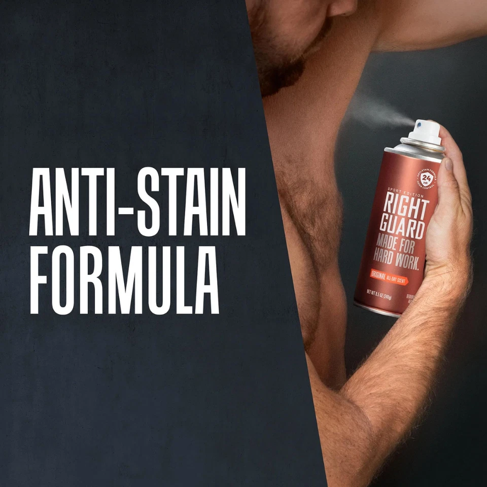 Spray desodorante deportivo Right Guard, original, 8,5 oz (paquete de 2) Foto 3 de 4