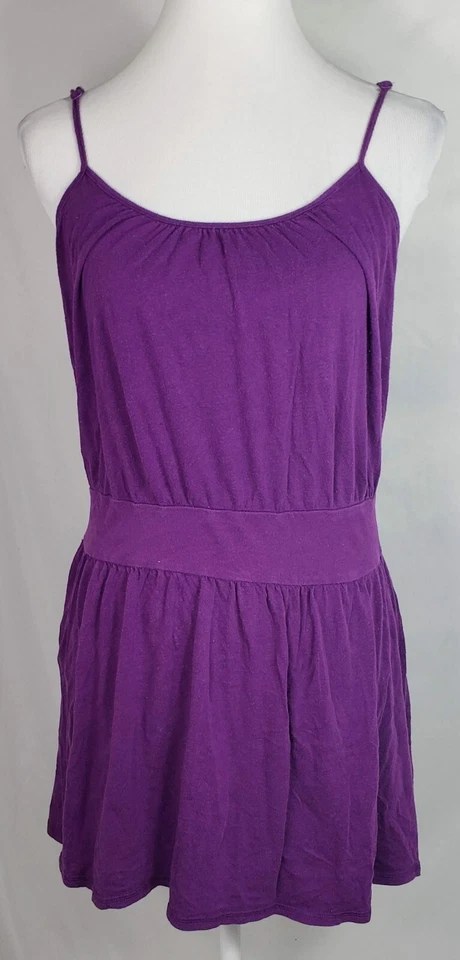 I love H81 Juniors Túnica Top Vestido Cami Correa Espagueti Pullover Púrpura Grande Foto 4 de 4