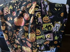 3 Fall/Halloween Medium Women's Scrub Tops
