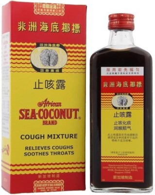 AFRICAN SEA COCONUT COUGH MIXTURE RELIEVES COUGHS,SOOTHES THROATS 177ML