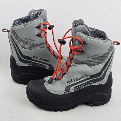 $70 Columbia Bugaboot Plus IV Omni-Heat 400g Snow Boots Kids 3 Gray BY5955-036 