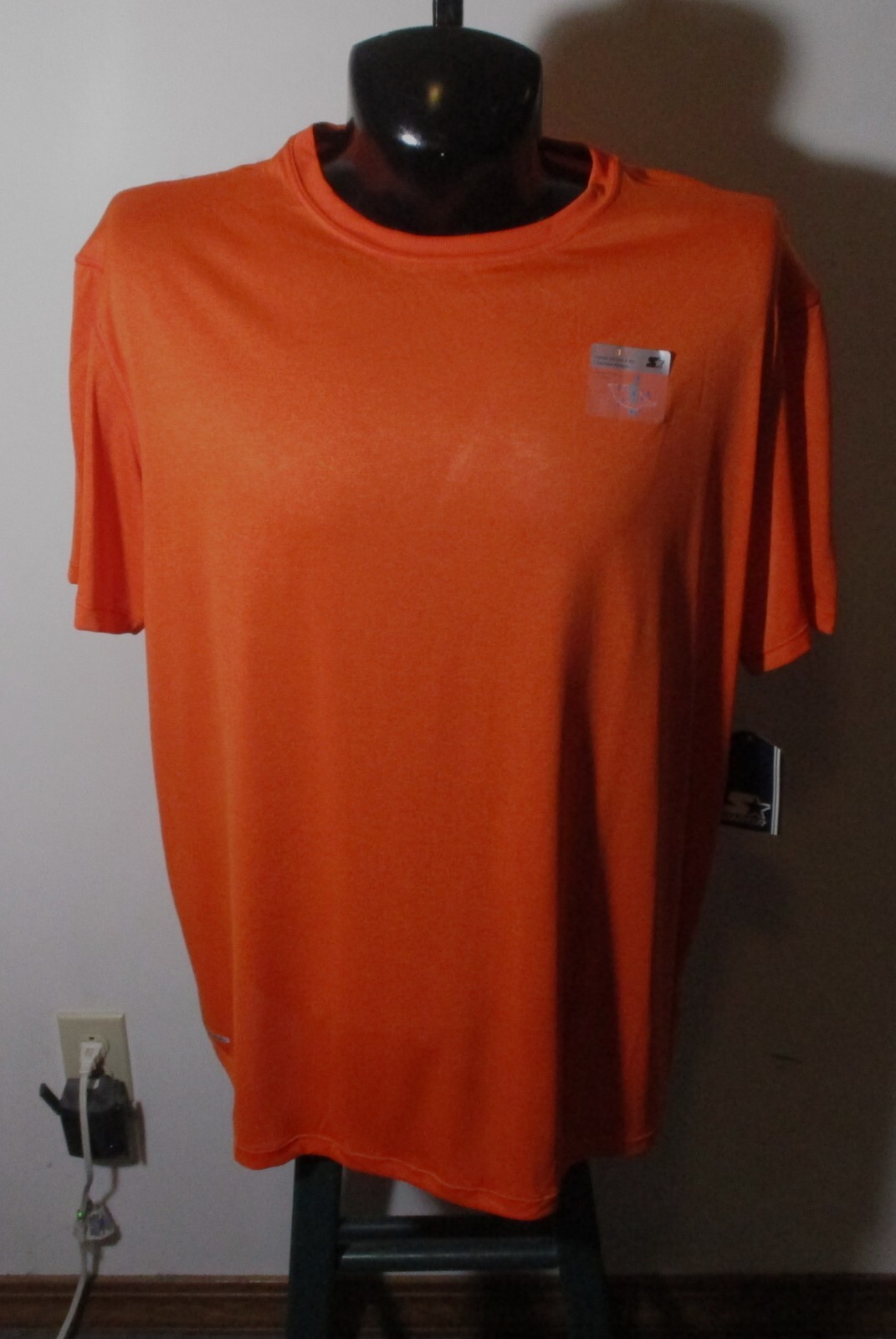 Men's Heather Orange Compression Short Sleeve T-Shirt Size 2XL 50-52 NWT Starter Brand