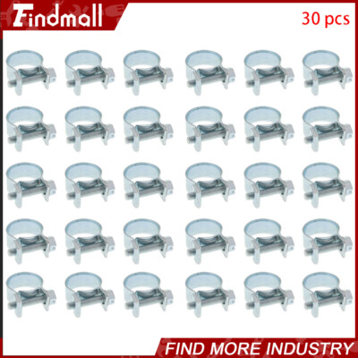 Findmall 30 Pack 14mm -16mm 3/8'' Fuel Injection Hose Clamp / Auto Fuel Clamps