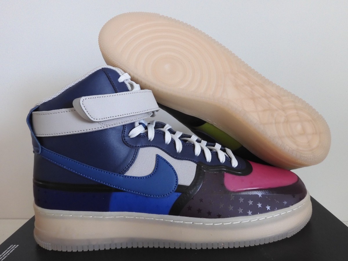 NIKE AIR FORCE 1 HIGH 07 PREMIUM THUNDER BLUE-NAVY-PINK SZ 9