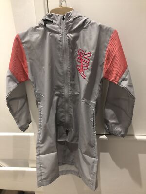 NIKE AIR MÄDCHEN GEWEBTE JACKE LEICHTER HOODIE MIT DURCHGEHENDEM REISSVERSCHLUSS DD8370 666 10-12 Jahre