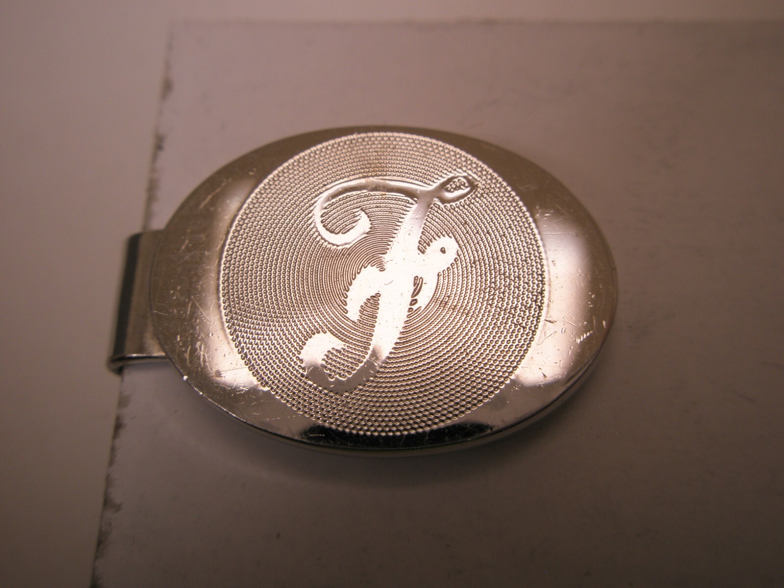 F Monogram Initial Letter Vintage TINY SMALL Tie … - image 3