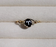 Adjustable Aries Zodiac Sign Ring