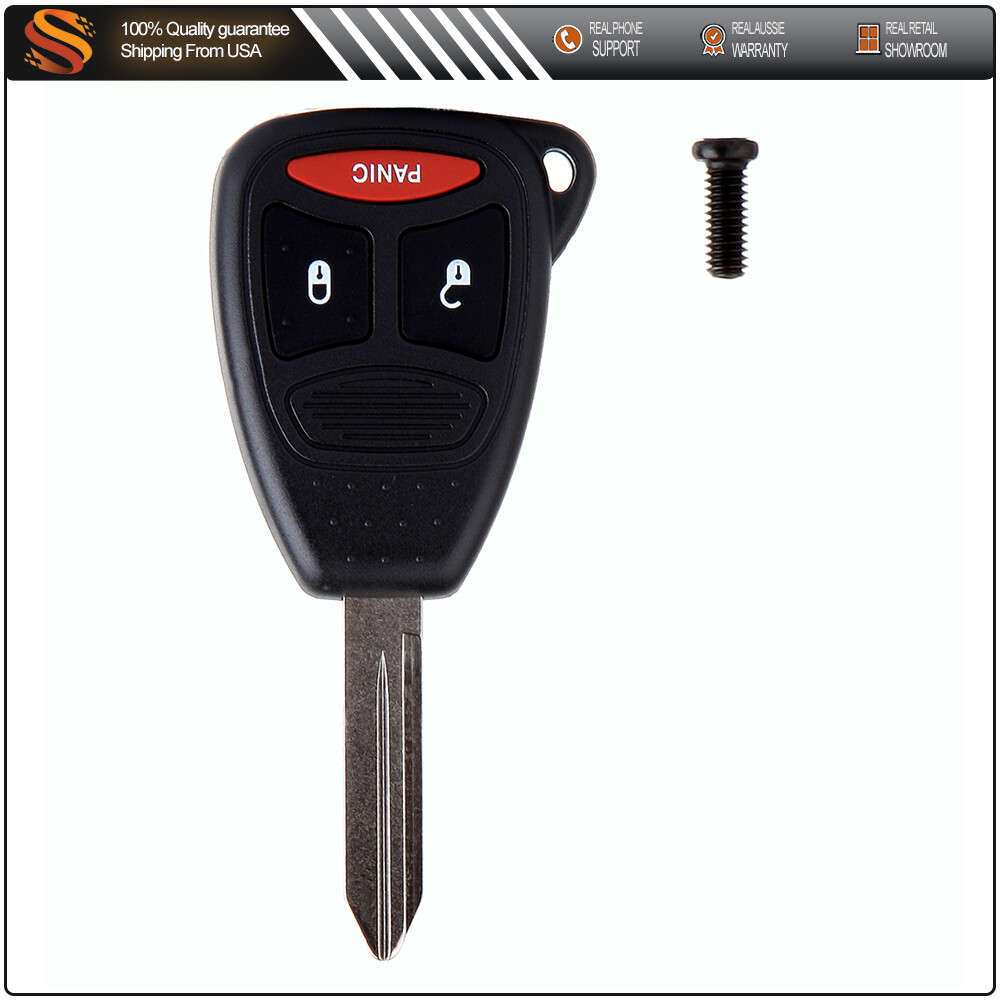 Uncut Replacement Car Key Keyless Entry Remote Fob Combo For Dodge KOBDT04AD