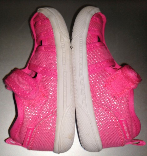 Stride Rite Sparkly Pink Cloth Hook & Loop Tennis Shoe / Sandal Size US 6M EU 22 - Picture 5 of 7