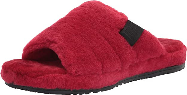 UGG Men's Slipper, Samba RED Fluff, US