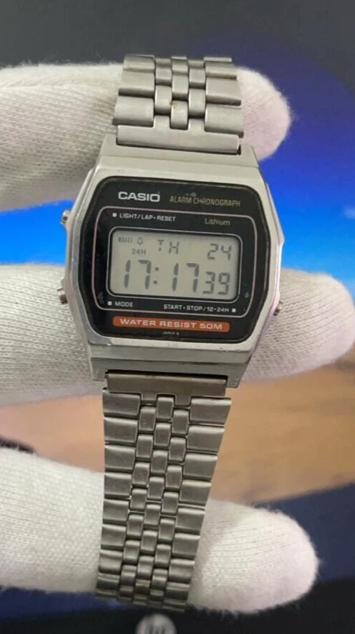 Casio alarm chronograph water best sale resist