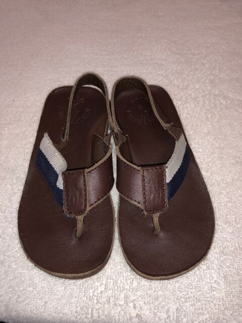 Ralph Lauren Polo Slipper Toddler Size 9 Chocolate Bradley Brown White ...