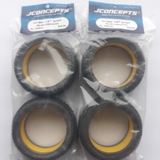 Two pairs of JConcepts Hitman RC 1/8 Buggy Tires - Blue Compound  4 Tires