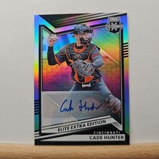 2022 Panini Elite Extra Baseball Cade Hunter base Autograph Holo Foil AUTO # 153