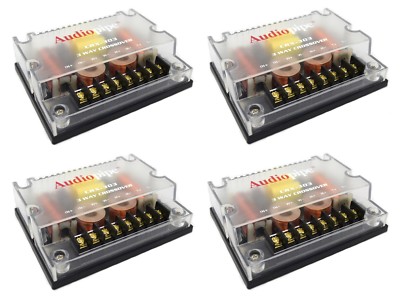 2 Pair 3 Way Crossover 4 Ohm 300 Watts peak Passive Mid High Car Audio Audiopipe