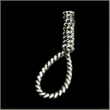 HANGMAN NOOSE VEST PIN MADE IN THE USA MOTORCYCLE BIKER JACKET PIN
