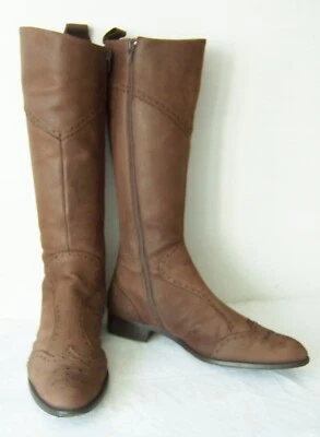"LEOMBRUNI" Gr.39,5 Stiefeletten/Stiefel/Warmfutter Leder braun Absätze neu - Bild 1 von 4