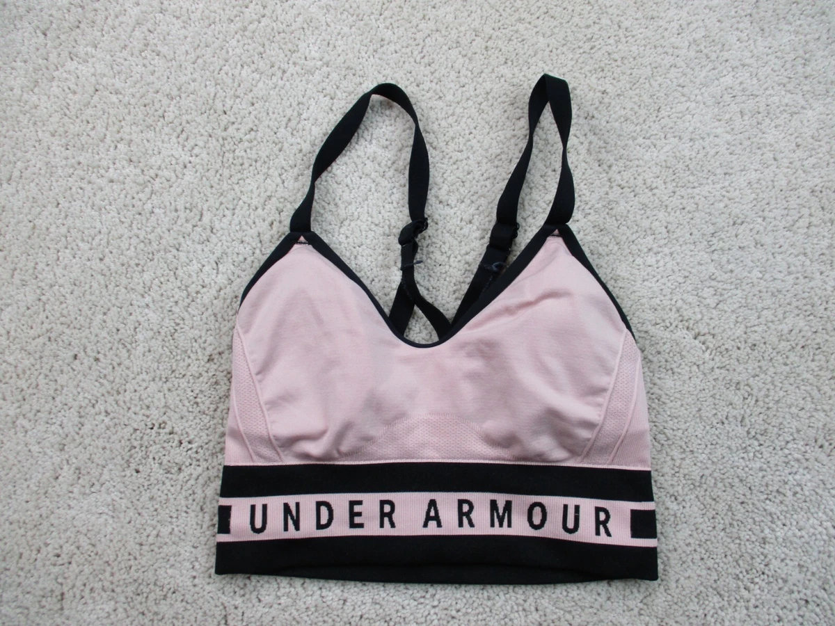 Under Armour Bra Womens Small Pink Black Workout Sports Bra Outdoors Ladies