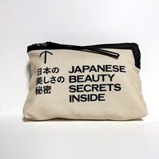 3 x Shiseido Canvas Cosmetic Makeup Hand Bag Clutch Pouch