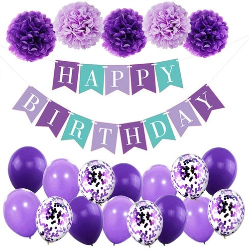 Happy Birthday Decorations Multiple Styles Banners Balloons Sets Party Supplies