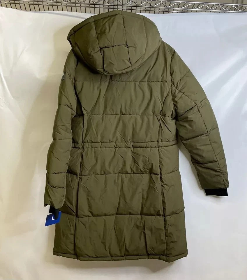 Chaqueta acolchada larga para mujer DKNY - verde Foto 2 de 2