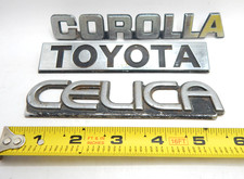Vintage Toyota Lot Of 3 Emblem Fender Badge Celica Corolla Vintage Toyota Lot Of 3 Emblem Fender Badge Celica Corolla
