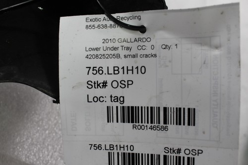Lamborghini Gallardo Coupe, Rear Lower Under Tray, Dmg, Used, P/N 420825205B - Picture 9 of 9