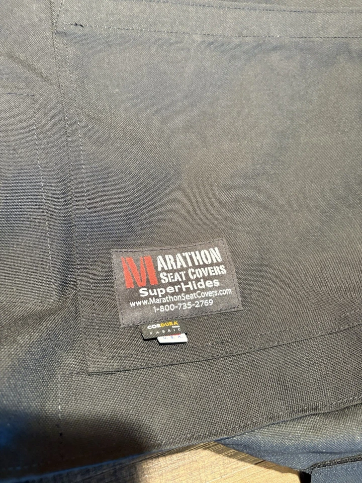 Cubiertas de asiento Marathon negras Cordura 1500/2500 Chevy GMC 2016 a 2018 asientos con canastilla Foto 4 de 4