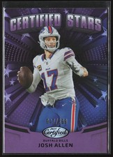2025 Panini Certified Josh Allen Stars Mirror Purple /299 Buffalo Bills #CST-JAN