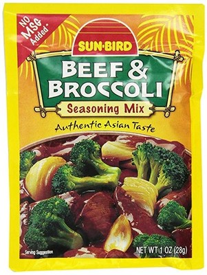 Sunbird Beef and Broccoli Seasoning Mix, 1 Ounce