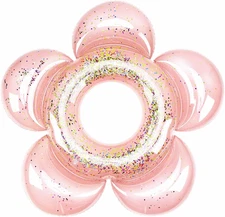 Pool Floats for Adults, Large Floats Inflatable Floatie Loungers with Glitter, S