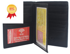 MARSHAL RFID Blocking Bifold Hipster Multi Credit Card ID One Size, Black