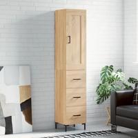 Schmales Highboard Sonoma-Eiche Nachbildung 34,5X34X180 Cm Holzwerkstoff