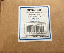 IRP DP34024F Definite Purpose Contactor 3 Pole 40FLA 24vac Coil New!