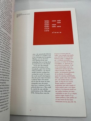 Poe(li)tical Object ~ Experimental Poetry From Spain, 1989 exhibition concrete