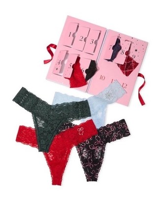 Victoria's Secret Thong 12-Pack Holiday Panties Advent Calendar XL New