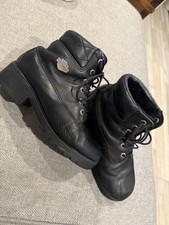 Botas Harley Davidson Mujer Talla 8 Cuero Negro Control de Crucero 82034 Resistente al Aceite