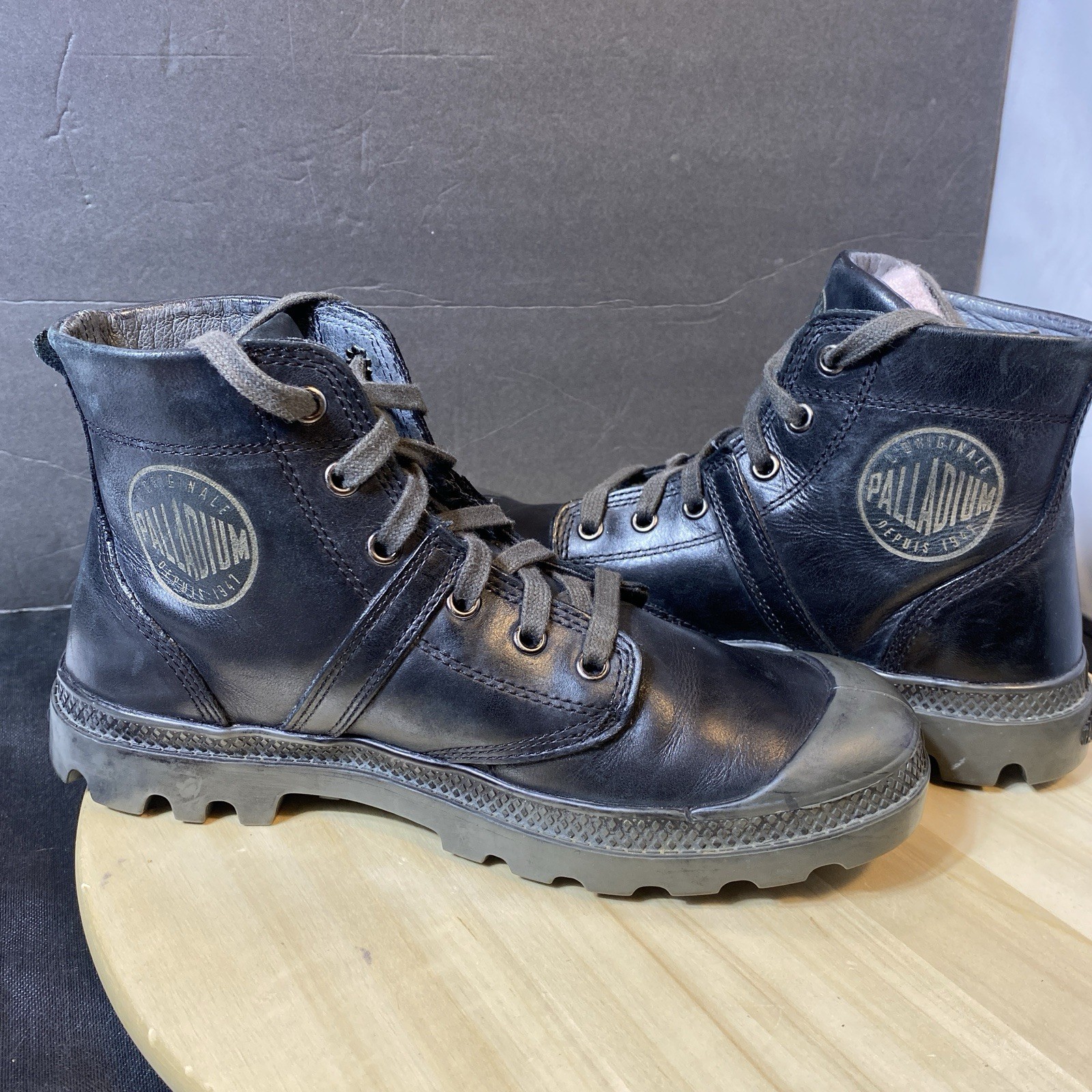 Palladium Pampa Hi Leather Boots – Black – Men’s 7 / EUR 39.5