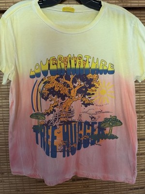 Mother Denim Nature Lover Tree Hugger tee Sz M HTF Ombre GUC MSRP $150+