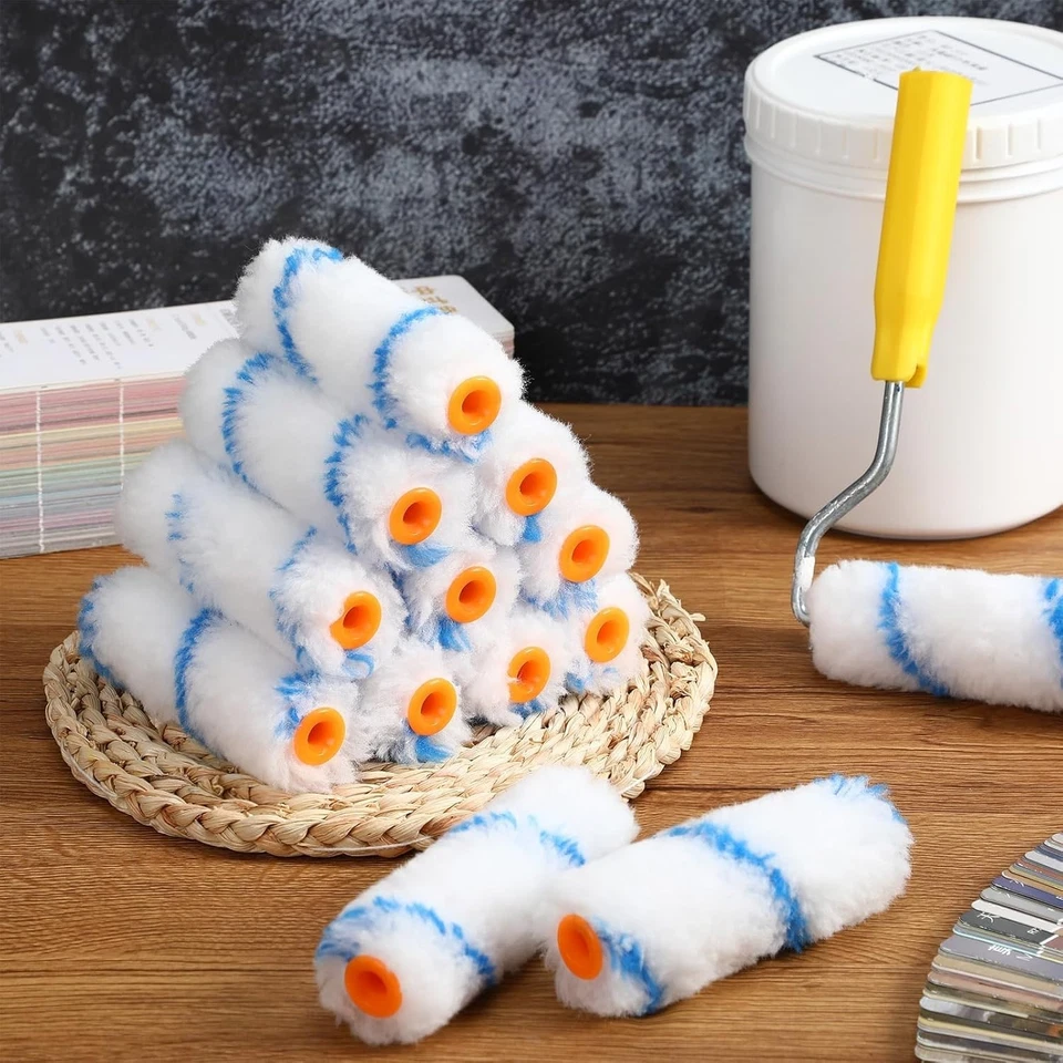 300 Pcs 4 Inch Mini Paint Roller 1/2" Nap Small NO EXTRA FEE - Image 3 of 4