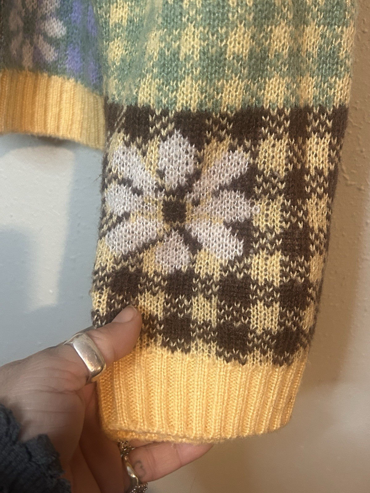 The Ragged Priest Multicolor Patchwork Dolly Knit… - image 2