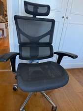 Ergonomic Mesh Office Chair Headrest Lumbar Support Recline Aluminium Base