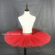 Professional Ballet Tutus Adult Womens Stiff Pancake Tutu 6 Layers Half Ballet